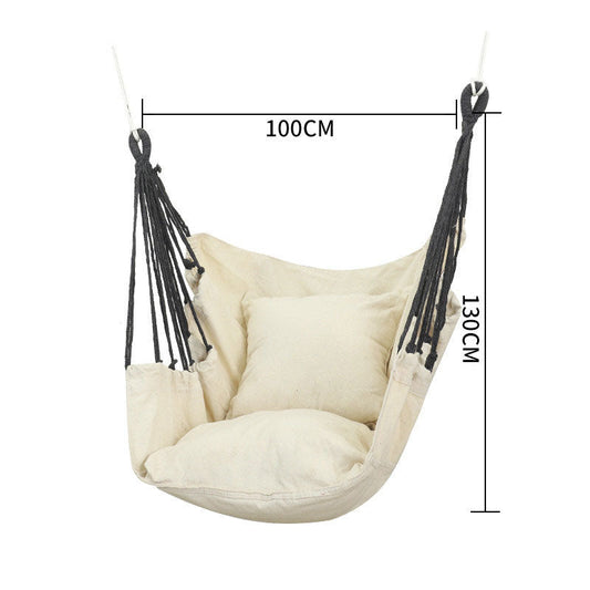 Skorter | Canvas Hanging Chair Student Apartment Home Hanging Chairs Modern Living Room Decoration Hanging Chair Washable Simple Solid Color