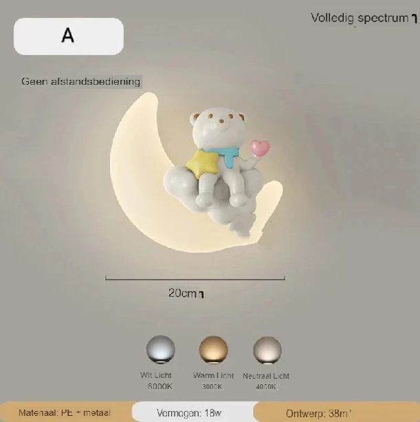 Skorter | Wall lamp Moon | Gentle lighting | High quality - Noram