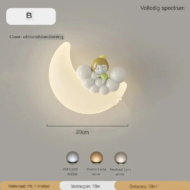 Skorter | Wall lamp Moon | Gentle lighting | High quality - Noram