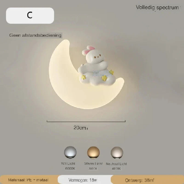 Skorter | Wall lamp Moon | Gentle lighting | High quality - Noram