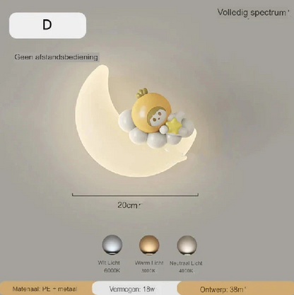 Skorter | Wall lamp Moon | Gentle lighting | High quality - Noram
