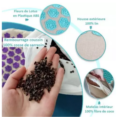 Skorter | Acupressure mat with Pillow and 5500 Pressure Points – The Florapress Relaxation Set