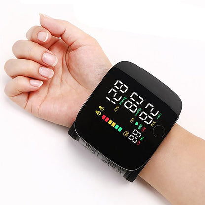 Skorter | Smart Wrist Blood Pressure Monitor – Electronic Portable Sphygmomanometer with Voice Alerts