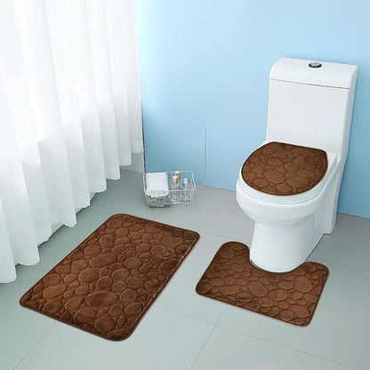 Skorter | 3-piece bathroom mat set with non-slip comfort