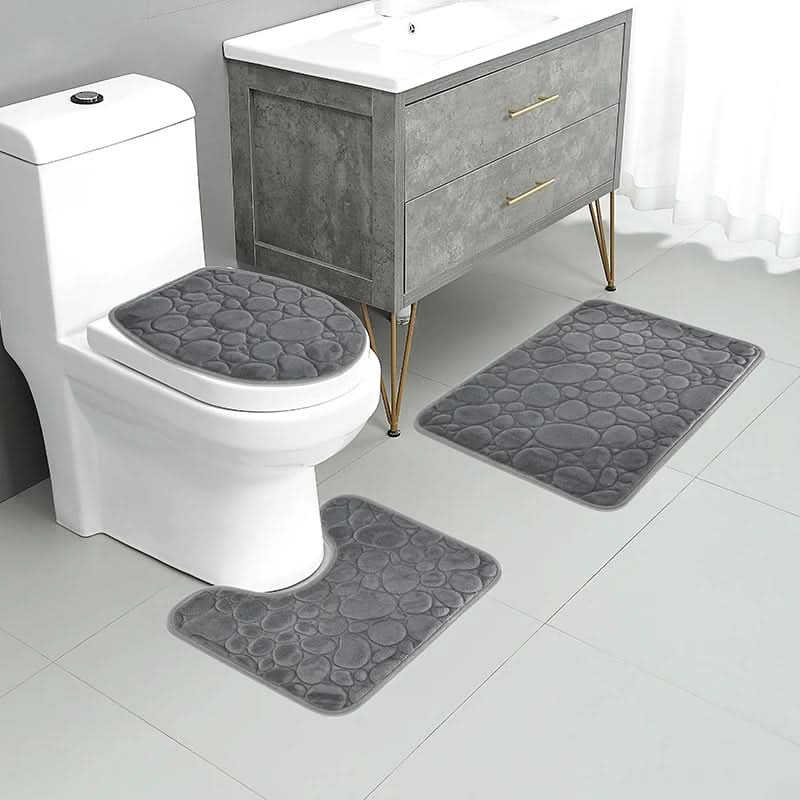 Skorter | 3-piece bathroom mat set with non-slip comfort