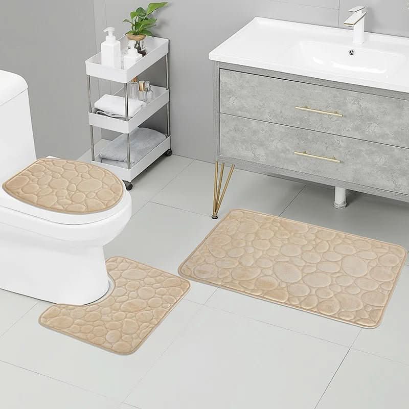 Skorter | 3-piece bathroom mat set with non-slip comfort