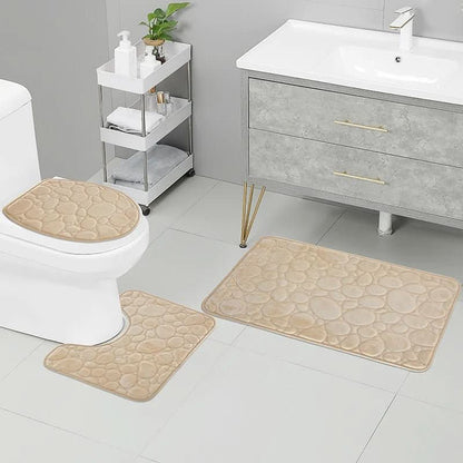Skorter | 3-piece bathroom mat set with non-slip comfort
