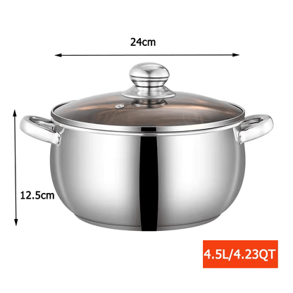 Skorter base 24 cm in stainless steel for all heat sources