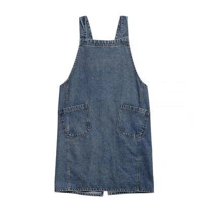 Skorter | Casual Cotton Denim Pocket Apron