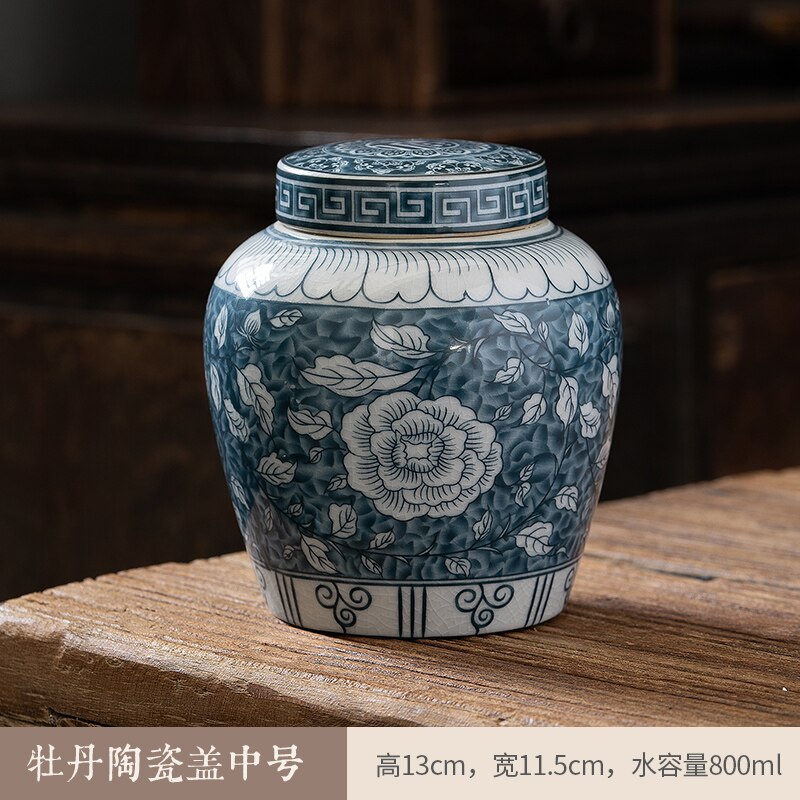 Skorter | Ceramic airtight container tea box tea can moisture-protected storage tank tea container storage bottle tea organizer jar tea cans