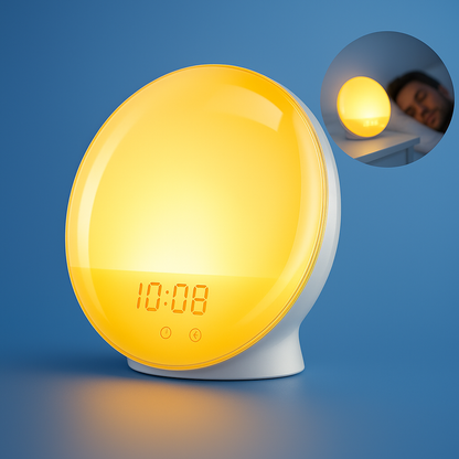 Skorter | Sunrise Alarm Clock | Natural Wake-Up Light with Ambient Lighting for Heavy Sleepers & Dark Mornings