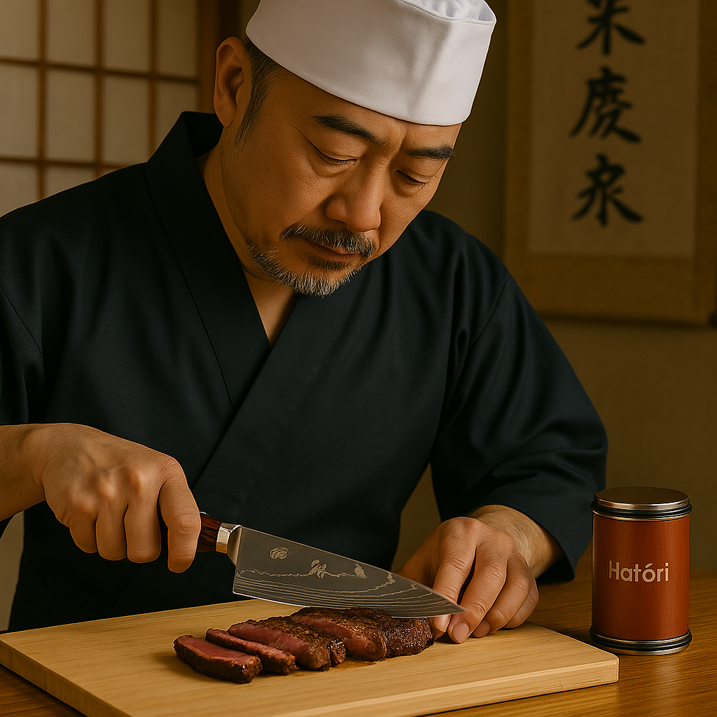 Skorter | Damascus Steel Chef's Knife | 20 cm Blade, Ergonomic Resin Handle & Ideal for Home Cooking