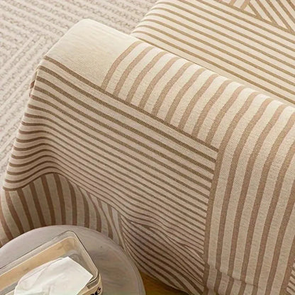 Skorter | Chenille Striped Tassel Sofa Cover