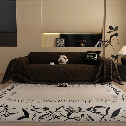 Skorter | Chevron Herringbone Tassel Sofa Cover