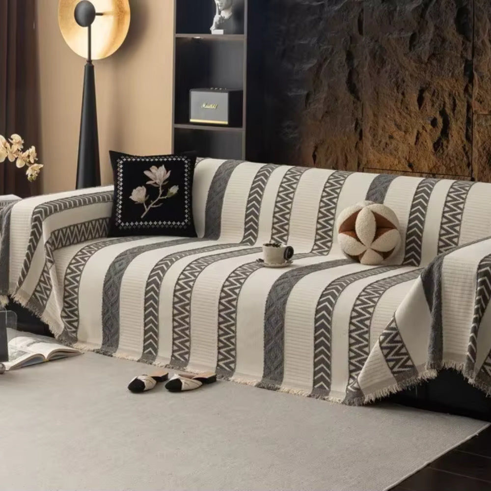 Skorter | Chevron Pattern Chenille Sofa Cover