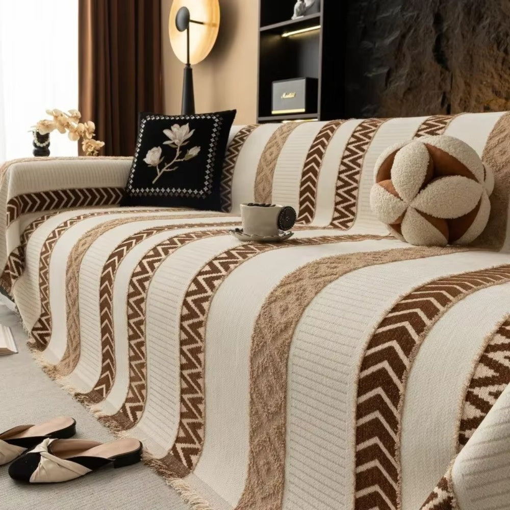 Skorter | Chevron Pattern Chenille Sofa Cover