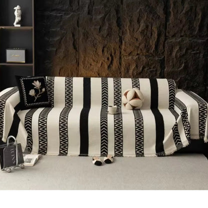 Skorter | Chevron Pattern Chenille Sofa Cover