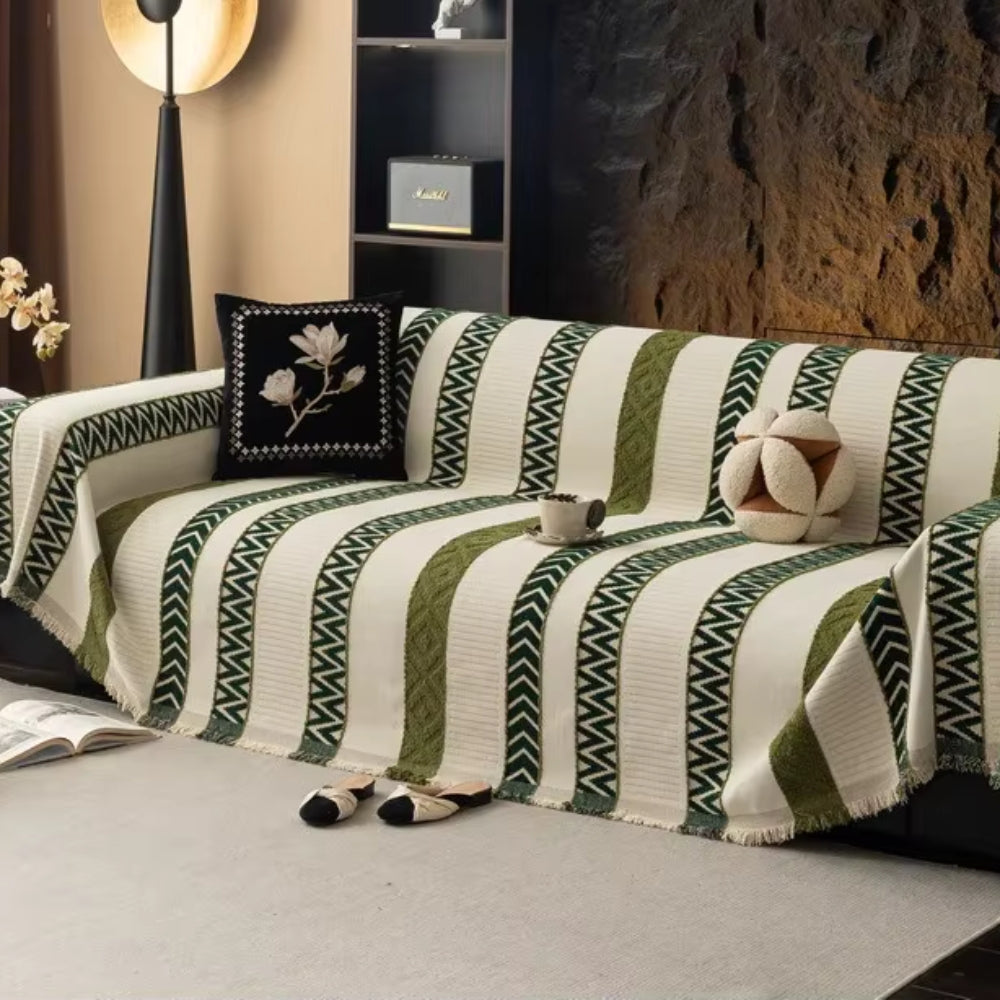 Skorter | Chevron Pattern Chenille Sofa Cover