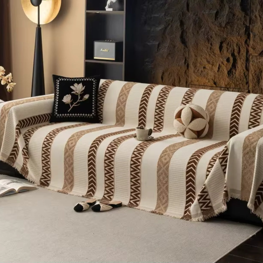 Skorter | Chevron Pattern Chenille Sofa Cover