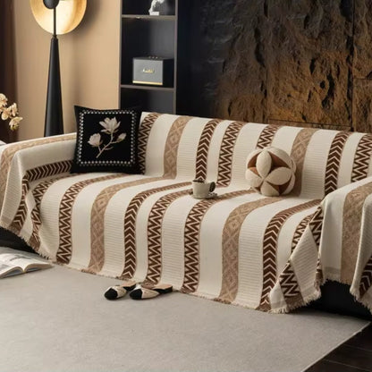 Skorter | Chevron Pattern Chenille Sofa Cover