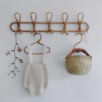 Skorter | Children's Perennial Rattan Wall Hook Organizer - 3 & 5 Hooks