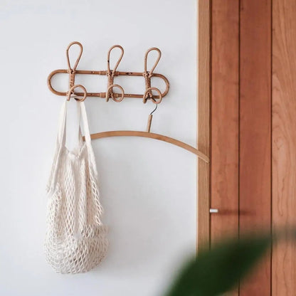 Skorter | Children's Perennial Rattan Wall Hook Organizer - 3 & 5 Hooks