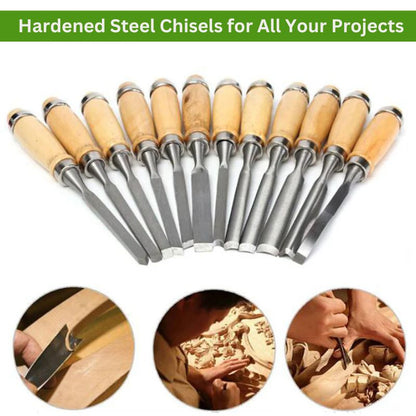 Skorter | 12 Pieces Wood Carving Chisels Set