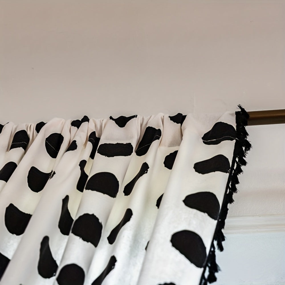 Skorter | Chic Polka Dot Tassel Window Curtain
