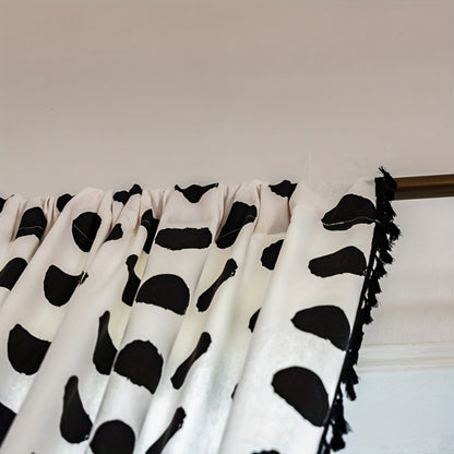 Skorter | Chic Polka Dot Tassel Window Curtain