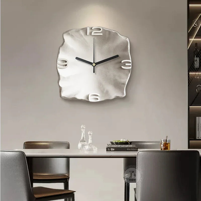 Skorter | Modern 3D Wall Clock – Large 30cm Designer Sandstone Clock with Silent Quartz Movement