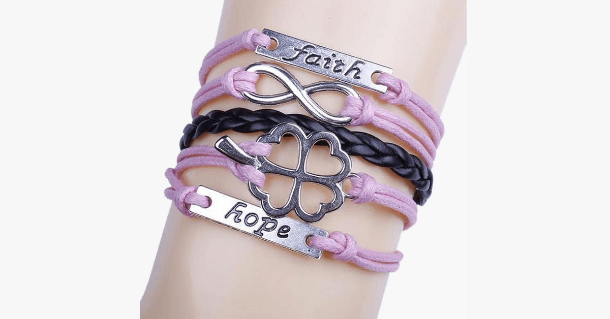 Skorter | Clover Faith Hope Infinity Bracelet
