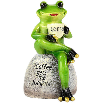 Skorter | Coffee Frog Garden Statue
