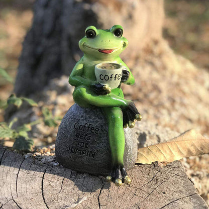 Skorter | Coffee Frog Garden Statue