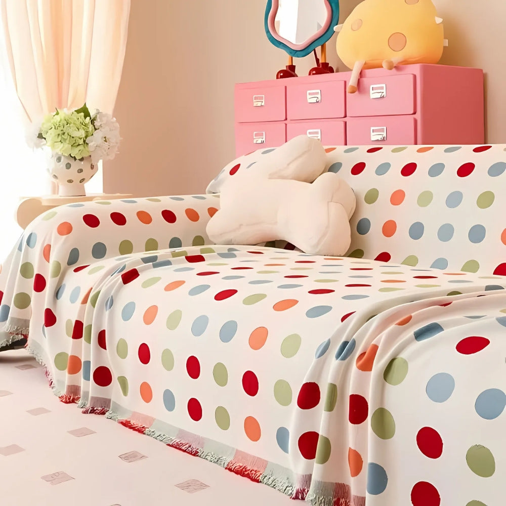 Skorter | Colorful Polka Dot Sofa Cover