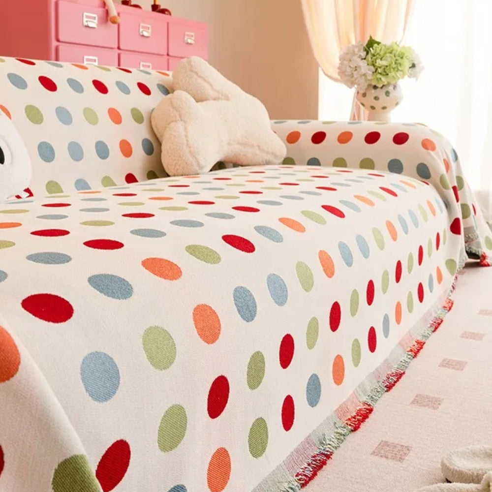 Skorter | Colorful Polka Dot Sofa Cover