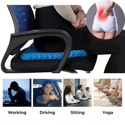 Skorter | Cooling Gel Seat Cushion | Breathable, Flexible & Pain Relief for Office Chairs, Cars, and Home Use