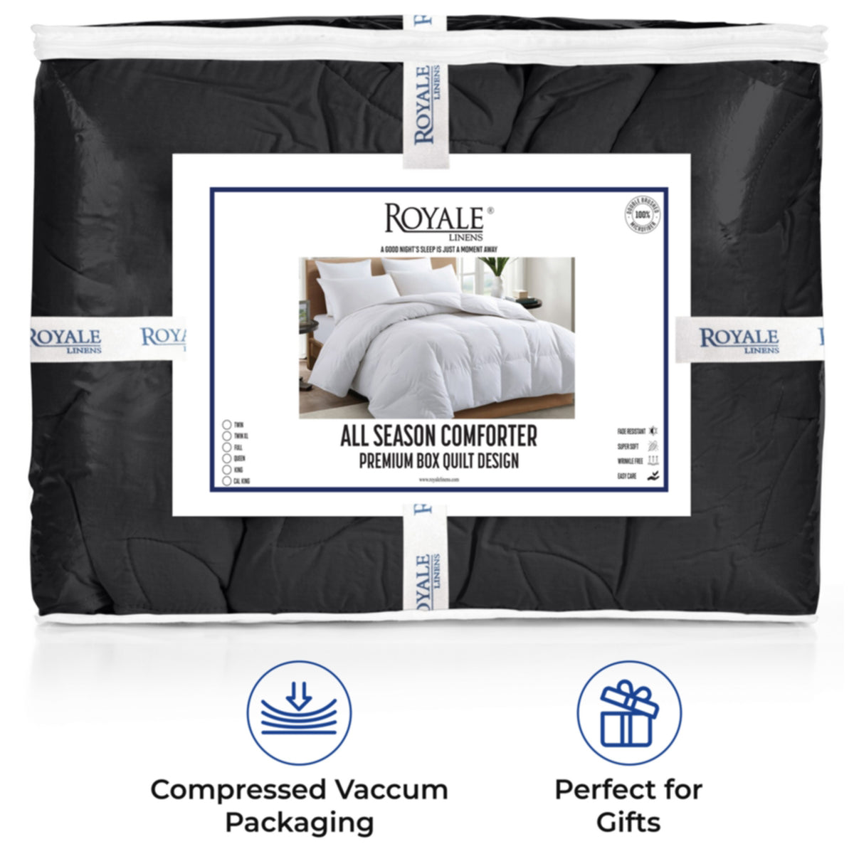 Skorter | Royale All Season Down Alternative Light Quilted Bedding Comforter with Corner Tabs