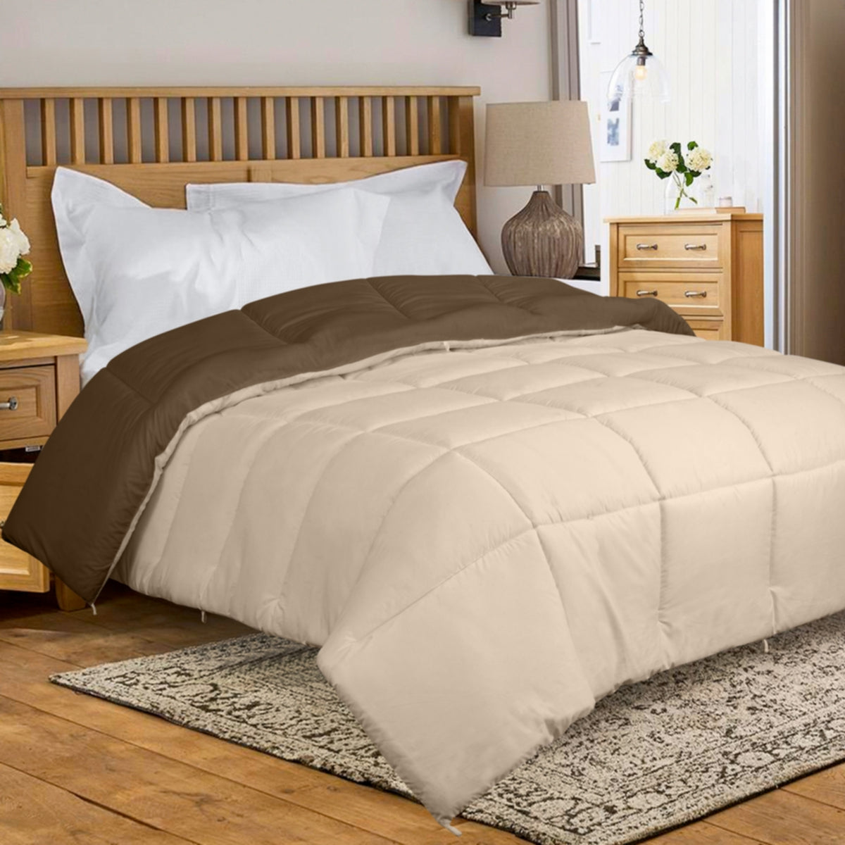 Skorter | Royale All Season Down Alternative Light Quilted Bedding Comforter with Corner Tabs