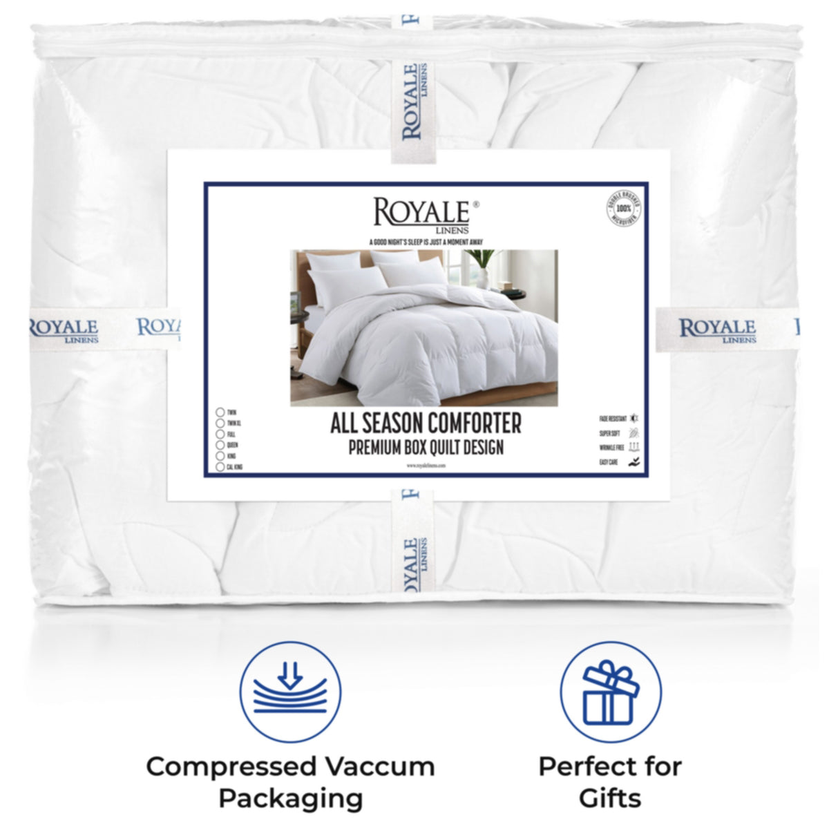 Skorter | Royale All Season Down Alternative Bedding Light Quilted Comfort Blanket with Corner Tabs