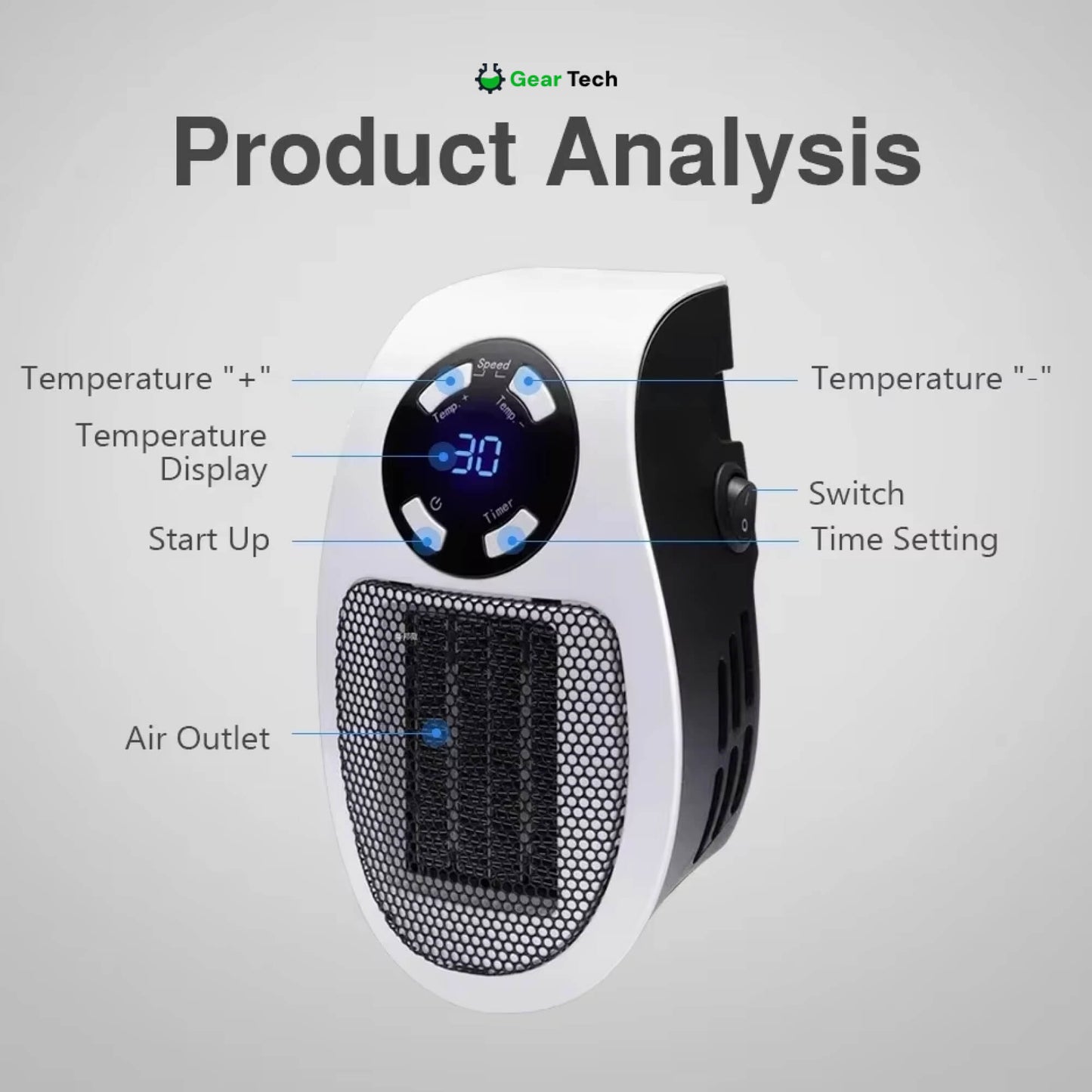 Skorter | Compact Electric Heater - USB and Plug-In Portable small electric heater