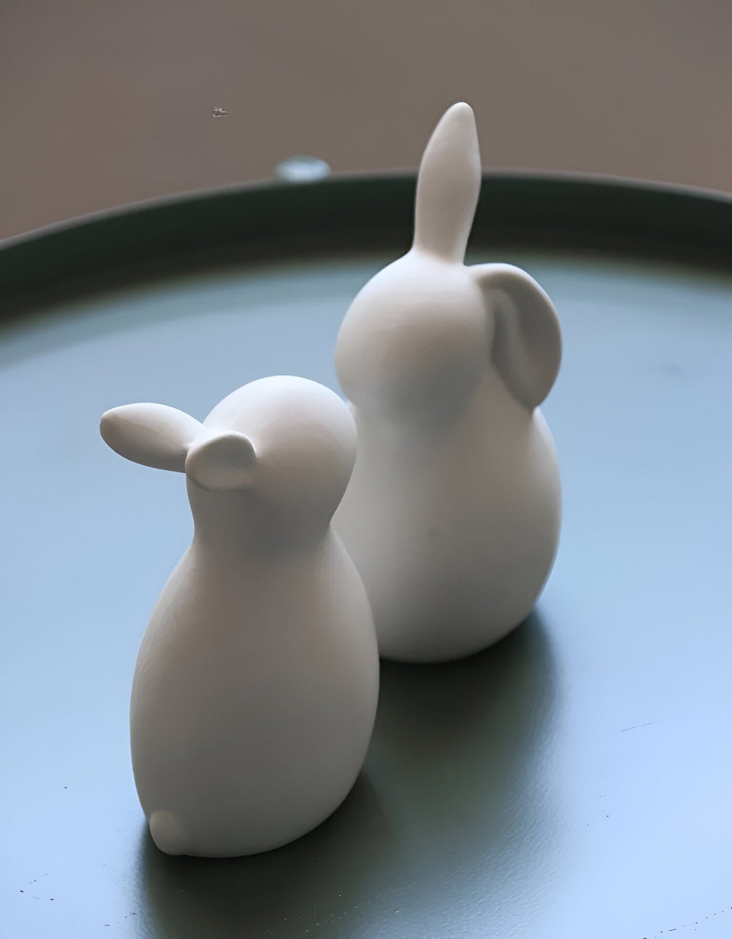 Skorter | ConeyBliss Minimalist Ceramic Bunny – Elegant White Easter Rabbit Figurine Decor