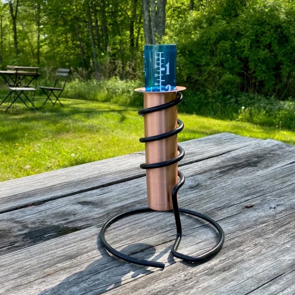 Skorter | Copper Rain Gauge | Durable, Floating Design for Home Garden & Lawn Water Measurement