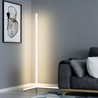 Skorter | Modern Corner LED Floor Lamp – Space-Saving Minimalist Design with Soft Ambient Lighting