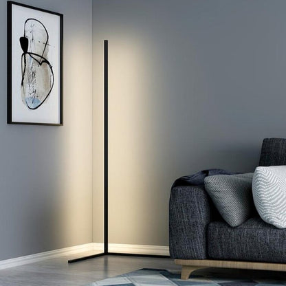 Skorter | Modern Corner LED Floor Lamp – Space-Saving Minimalist Design with Soft Ambient Lighting