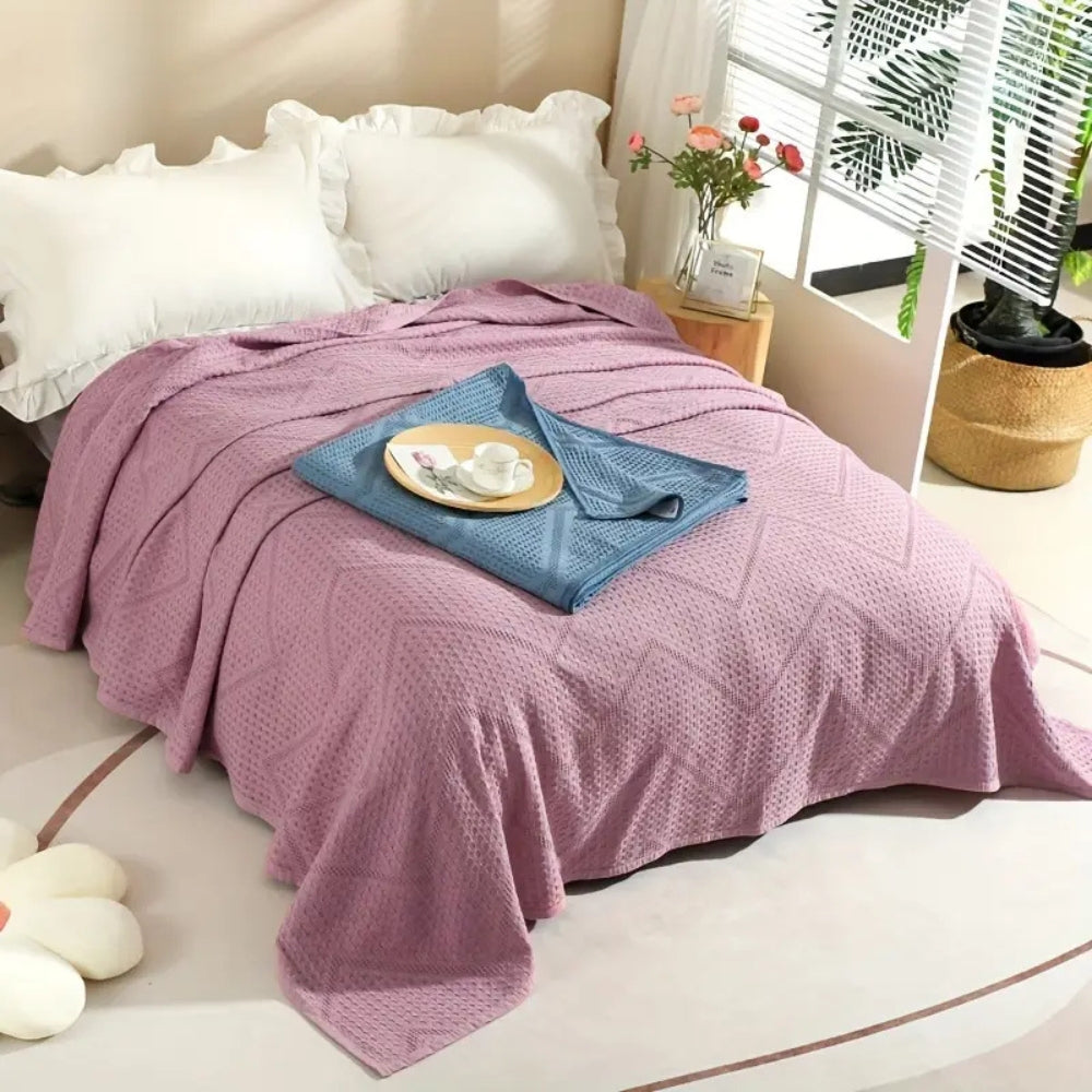 Skorter | Cotton Nest Waffle Summer Blanket