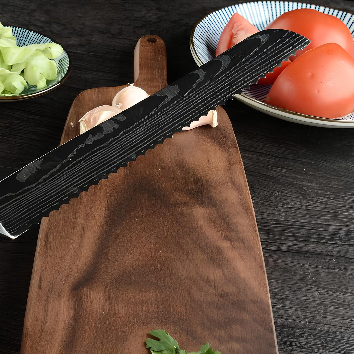 Skorter bread knife in stainless steel 19 cm