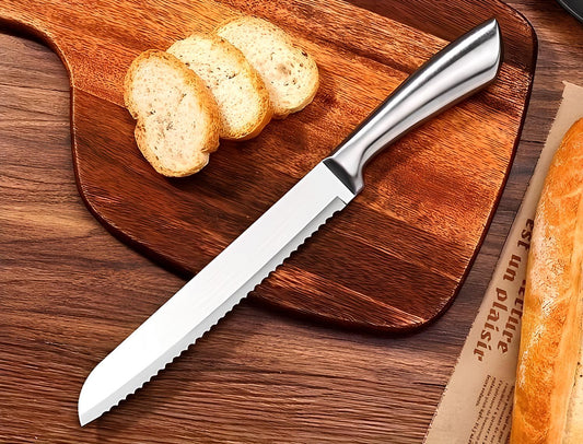 Skorter bread knife in stainless steel 20 cm