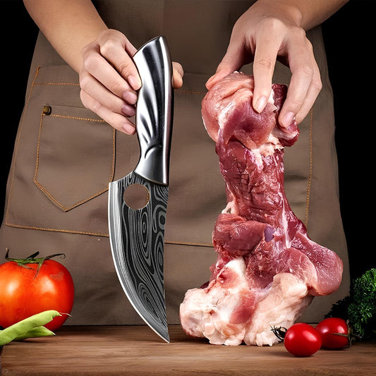 Skorter kitchen knife with Damascus blade