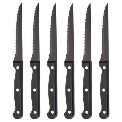 Skorter of 6 Steak Knives in Stainless Steel