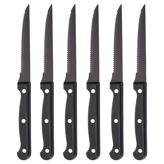 Skorter of 6 Steak Knives in Stainless Steel